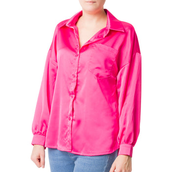 Camicia fucsia da donna effetto seta Swish Jeans, Abbigliamento Donna, SKU c812500005, Immagine 0