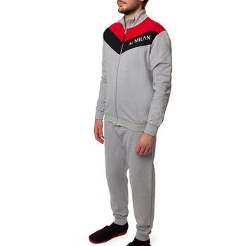 Pigiama invernale grigio da uomo con logo Milan, Idee Regalo Natale, SKU c822500233, Immagine 0