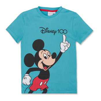T-shirt azzurra da bambino con stampa Mickey Mouse, Abbigliamento Sport, SKU c866000005, Immagine 0