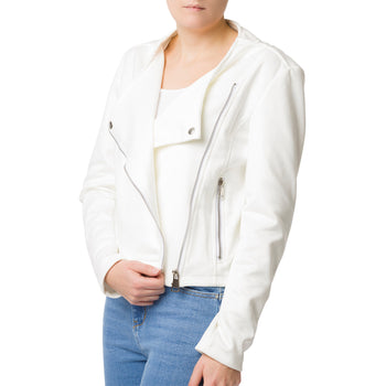 Giacca bianca effetto scamosciato da donna Swish Jeans, Abbigliamento Donna, SKU j612000035, Immagine 0