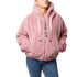 Bomber pelliccia rosa da donna con chiusura a zip Swish Jeans, Abbigliamento Donna, SKU j613000126, Immagine 0