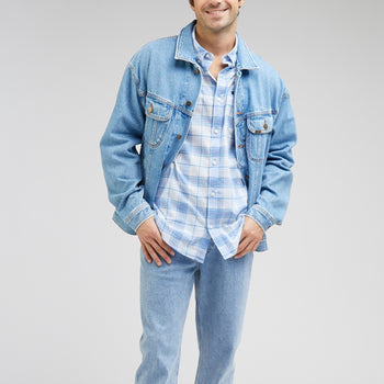 Giacca di jeans da uomo Lee Relaxed Rider Jacket, Abbigliamento Uomo, SKU j623000058, Immagine 0
