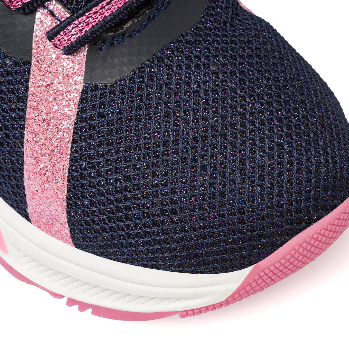 Sneakers primi passi blu e rosa da bambina con glitter e luci nella suola  Nautica