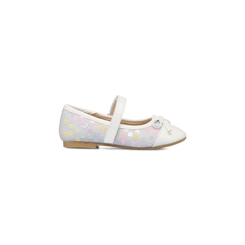 Ballerine bianche da bambina con fiorellini Le scarpe di Alice, Ballerine da Bambina, SKU k223000080, Immagine 0