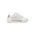 Sneakers bianco e oro effetto glitterato con maxi cuore sul tallone 10 Baci, Scarpe Bambini, SKU k232000003, Immagine 0