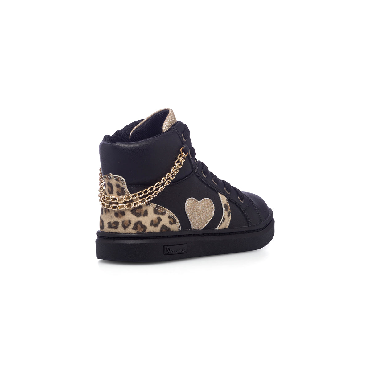 Sneakers bianche da bambina con dettagli oro e glitter 10 Baci