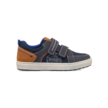 Sneakers blu navy da bambino con chiusura a strappo Weep & Smile, Scarpe Bambini, SKU k262000311, Immagine 0