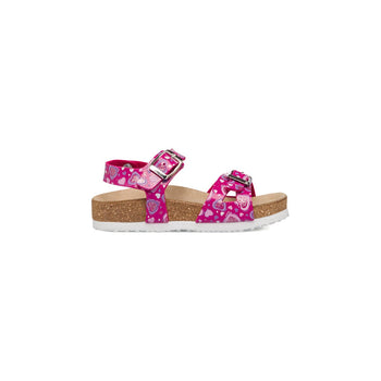 Sandali fucsia da bambina con cuoricini glitterati Settenote, Scarpe Bambini, SKU k283000432, Immagine 0