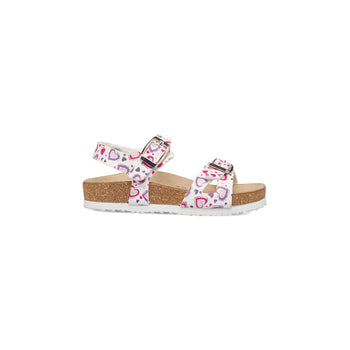 Sandali bianchi da ragazza con cuoricini glitterati Settenote, Scarpe Bambini, SKU k285000458, Immagine 0