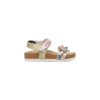 Sandali platino glitterati da ragazza con stampa floreale Settenote, Scarpe Bambini, SKU k285000462, Immagine 0