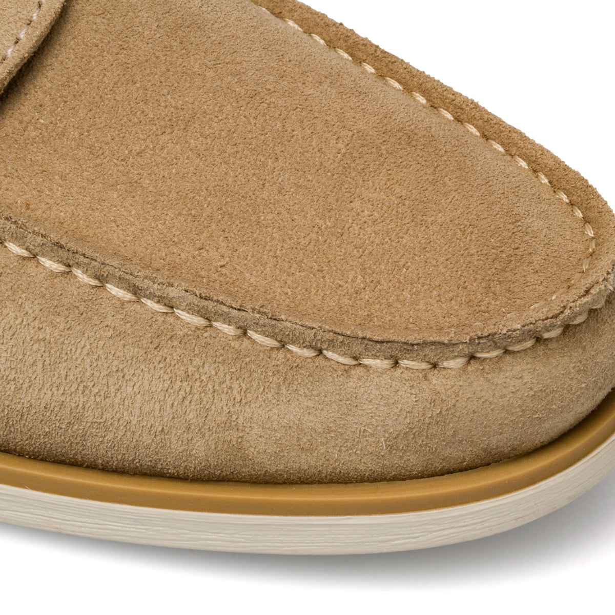 Mocassini da barca beige in pelle scamosciata Lumberjack Navigator