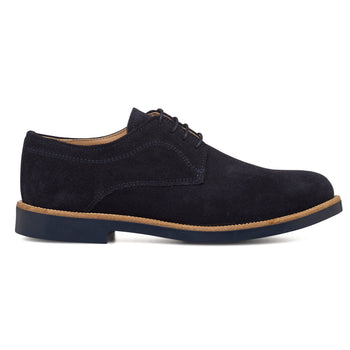 Stringate casual blu navy in pelle scamosciata da uomo Primopiano, Uomo, SKU m121000394, Immagine 0