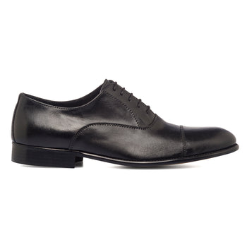 Stringate Oxford eleganti nere in pelle da uomo Primopiano