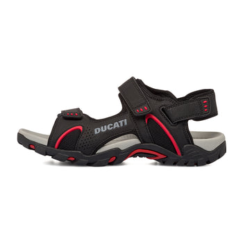 Sandali neri da uomo con logo laterale Ducati, Brand, SKU m141000650, Immagine 0