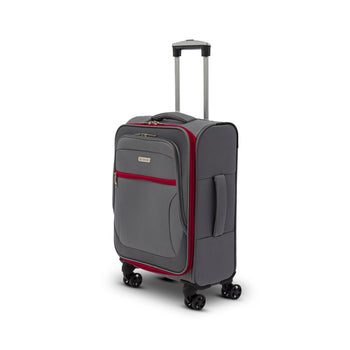 Trolley bagaglio a mano grigio in tessuto Romeo Gigli, Valigie, SKU o911000325, Immagine 0