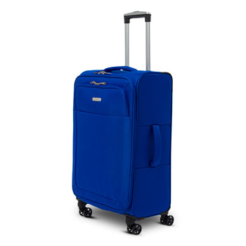 Trolley medio blu in tessuto Romeo Gigli, Valigie, SKU o911000335, Immagine 0