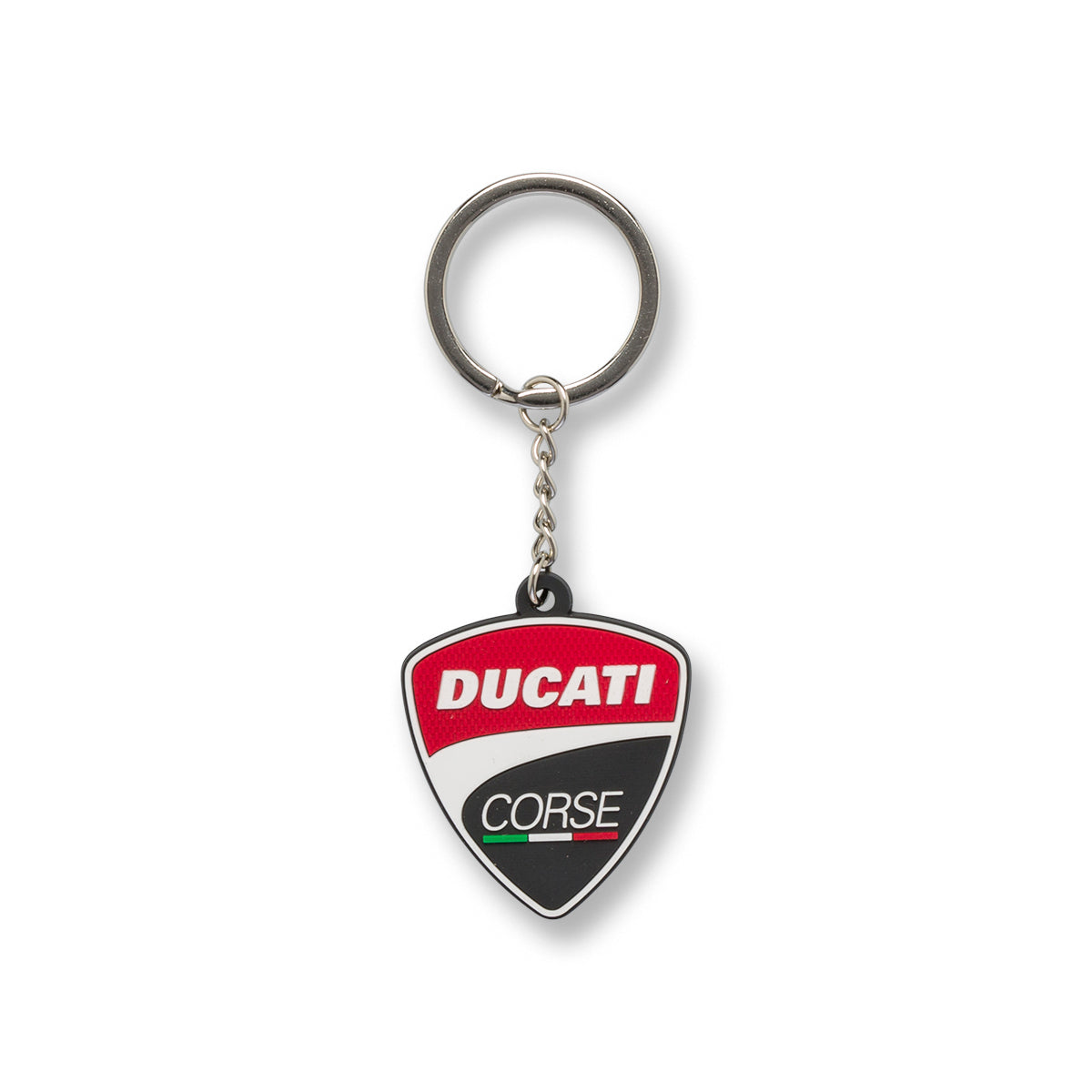 Portachiavi gommato con badge Ducati Corse