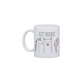 Tazza in ceramica bianca con stampa "Best Friends", Black Friday | Sconti fino al 50%, SKU o937000112, Immagine 0