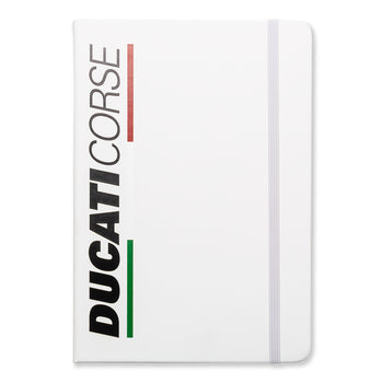 Taccuino bianco grande con logo Ducati Corse, Brand, SKU o937000162, Immagine 0