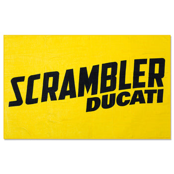 Telo mare giallo in spugna con maxi-logo Scrambler Ducati, Brand, SKU o937000491, Immagine 0