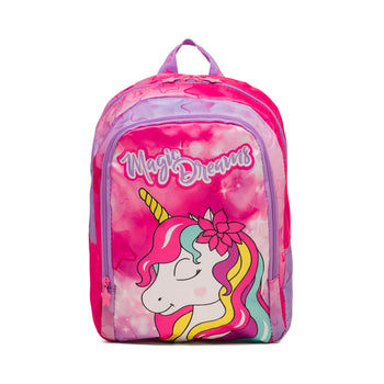 Zaino da scuola medio fucsia con unicorno Magic Land, Idee Regalo Natale, SKU o942000060, Immagine 0