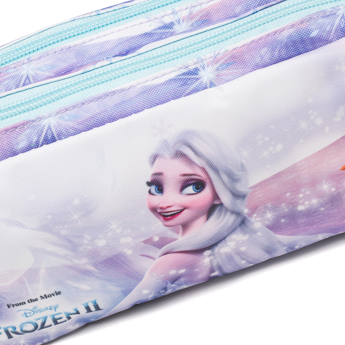 Astuccio portatutto lilla con doppia zip e stampa Frozen