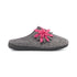 Pantofole grigie in tessuto da donna con fiore decorativo Superga, Ciabatte Donna, SKU p411000214, Immagine 0