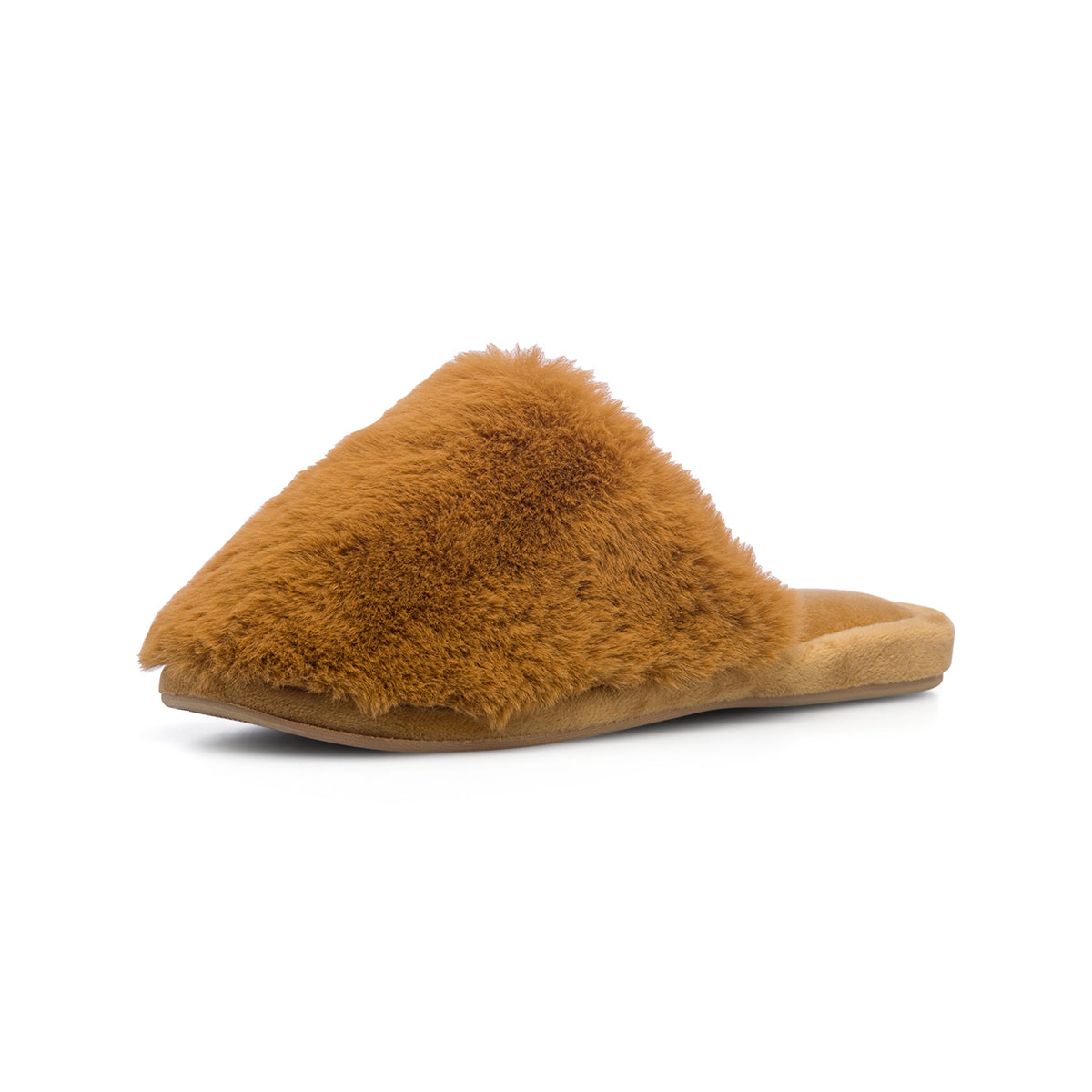 Pantofole camel in pelliccia da donna Mi@Mi