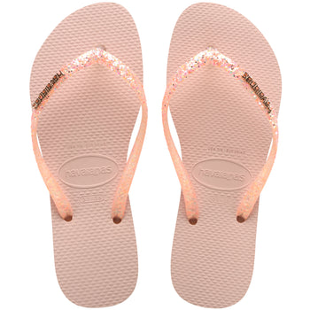 Ciabatte infradito rosa glitterate da donna Havaianas Slim Glitter, Brand, SKU p412000919, Immagine 0