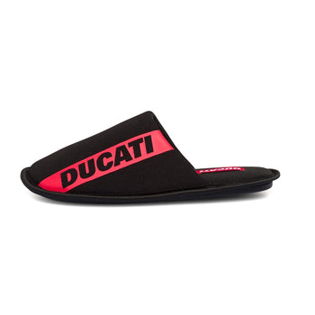 Pantofole nere da uomo con dettagli rossi Ducati, Brand, SKU p421000090, Immagine 0