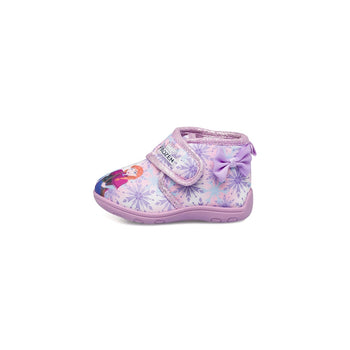 Pantofole lilla glitterate da bambina con Elsa e Anna di Frozen, Scarpe Bambini, SKU p431000130, Immagine 0