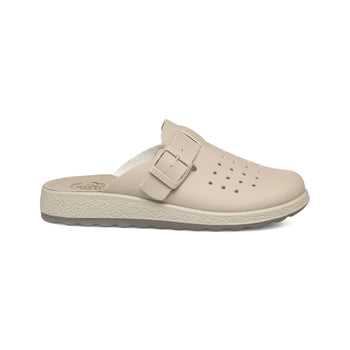 Ciabatte sanitarie beige da donna con sottopiede anti-shock Fly Flot, Ciabatte Donna, SKU p481000126, Immagine 0