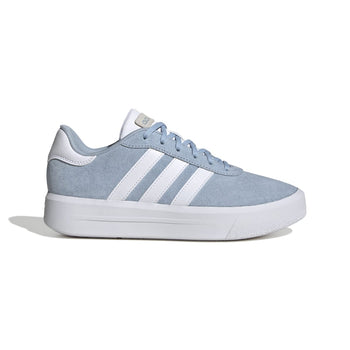 Sneakers blu chiaro da donna con dettagli bianchi adidas Court Platform Suede, Brand, SKU s312000491, Immagine 0