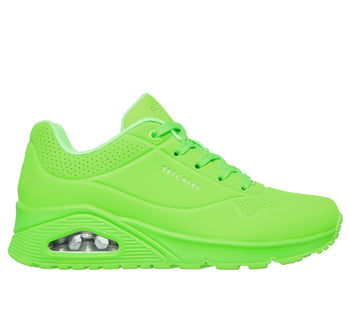 Sneakers verde fluo da donna con suola ad aria Skechers Uno, Brand, SKU s312000521, Immagine 0