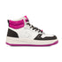 Sneakers alte bianche da donna con dettagli neri e fucsia Swish Jeans, Donna, SKU s312500130, Immagine 0