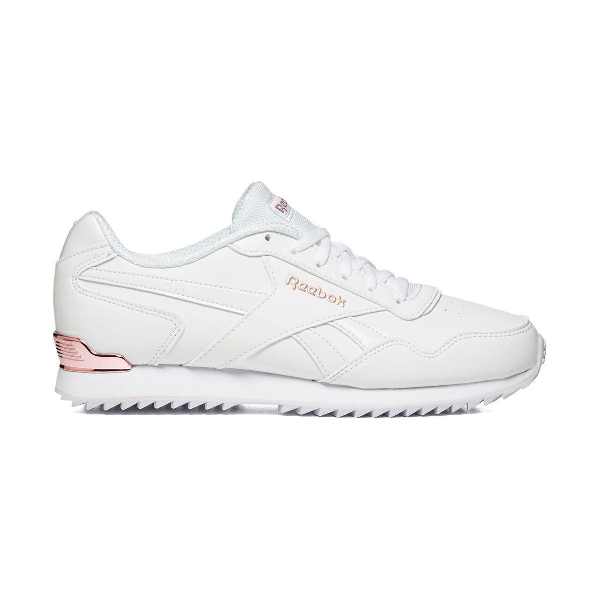 Scarpe da running bianche con dettaglio laminato e logo laterale Reebok  Royal Glide