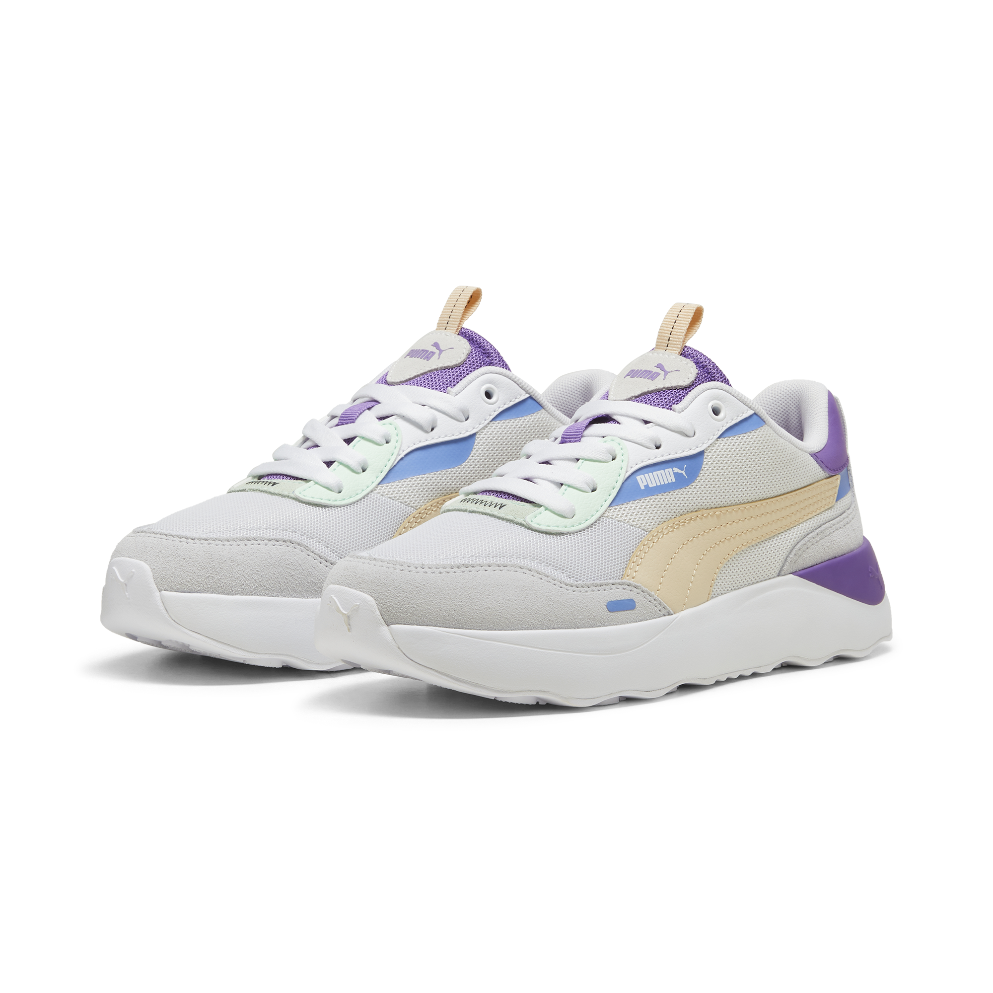 Sneakers argento da donna con dettagli multicolore Puma Runtamed Platform, Brand, SKU s313500380, Immagine 0