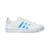 Sneakers bianche in pelle e similpelle con strisce cangianti adidas Grand Court, Brand, SKU s314000040, Immagine 0