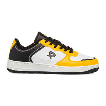 Sneakers bianche, nere e gialle da uomo P Go, Sneakers Sport, SKU s321000632, Immagine 0