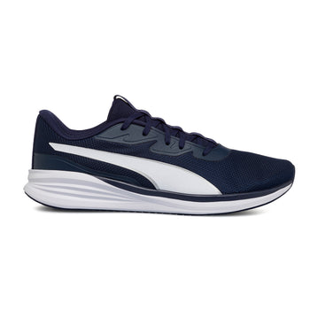 Scarpe da ginnastica blu da uomo con logo laterale Puma Night Runner v3, Brand, SKU s321000701, Immagine 0