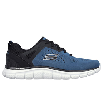 Scarpe da ginnastica blu e nere da uomo con soletta Memory Foam Skechers Track - Broader, Brand, SKU s321000719, Immagine 0