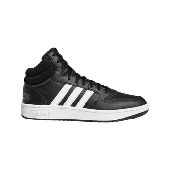Sneakers alte nere da uomo con strisce a contrasto adidas Hoops 3.0 Mid Classic
