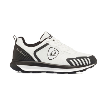 Sneakers bianche e nere da uomo con logo laterale Tonino Lamborghini ItaliaGrip Supreme, Sneakers Sport, SKU s323000440, Immagine 0