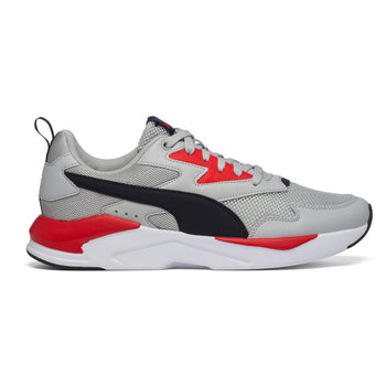 Sneakers grigie, nere e rosse in tessuto mesh Puma X-Ray Lite