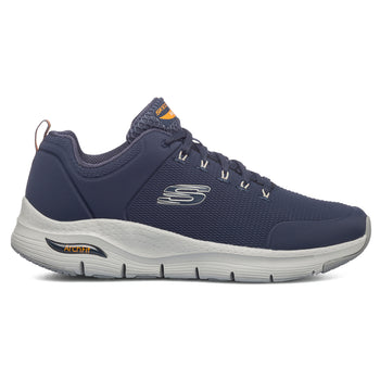 Sneakers blu da uomo in tessuto mesh con soletta Air-Cooled Skechers Arch-Fit, Brand, SKU s323500521, Immagine 0