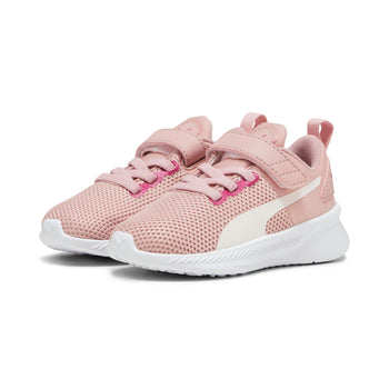 Sneakers primi passi rosa da bambina con striscia laterale Puma Flyer Runner V Inf, Brand, SKU s331000132, Immagine 0