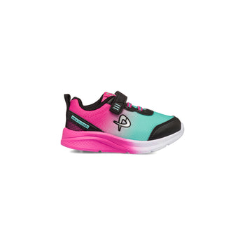 Sneakers primi passi fucsia e azzurre da bambina con velcro e lacci P Go, Scarpe Primi passi, SKU s331000146, Immagine 0