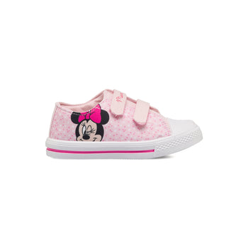 Sneakers primi passi rosa da bambina con stampa Minnie, Scarpe Bambini, SKU s331500038, Immagine 0