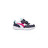 Sneakers primi passi bianche da bambina con dettagli blu e fucsia Diadora Raptor Low TD, Brand, SKU s332500067, Immagine 0