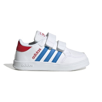 Sneakers primi passi bianche da bambino con design 3-stripes adidas Breaknet Cf I, Brand, SKU s334000106, Immagine 0